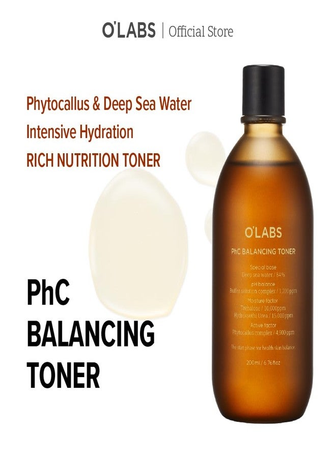 O'LABS PHc Balancing Toner 200ml / 6.76 fl.oz Hydrating & Refreshing Facial Toner Deep Sea Water 84% - Image 2